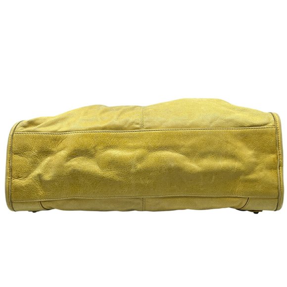 BALENCIAGA The City Editor's Bag Leather Yellow Handbag Shoulder 115748 Women... - Picture 5 of 9